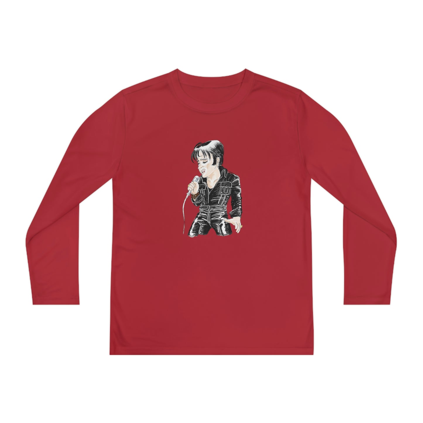 Artist Rendering of ELVIS ~ Youth Long Sleeve Competitor Tee