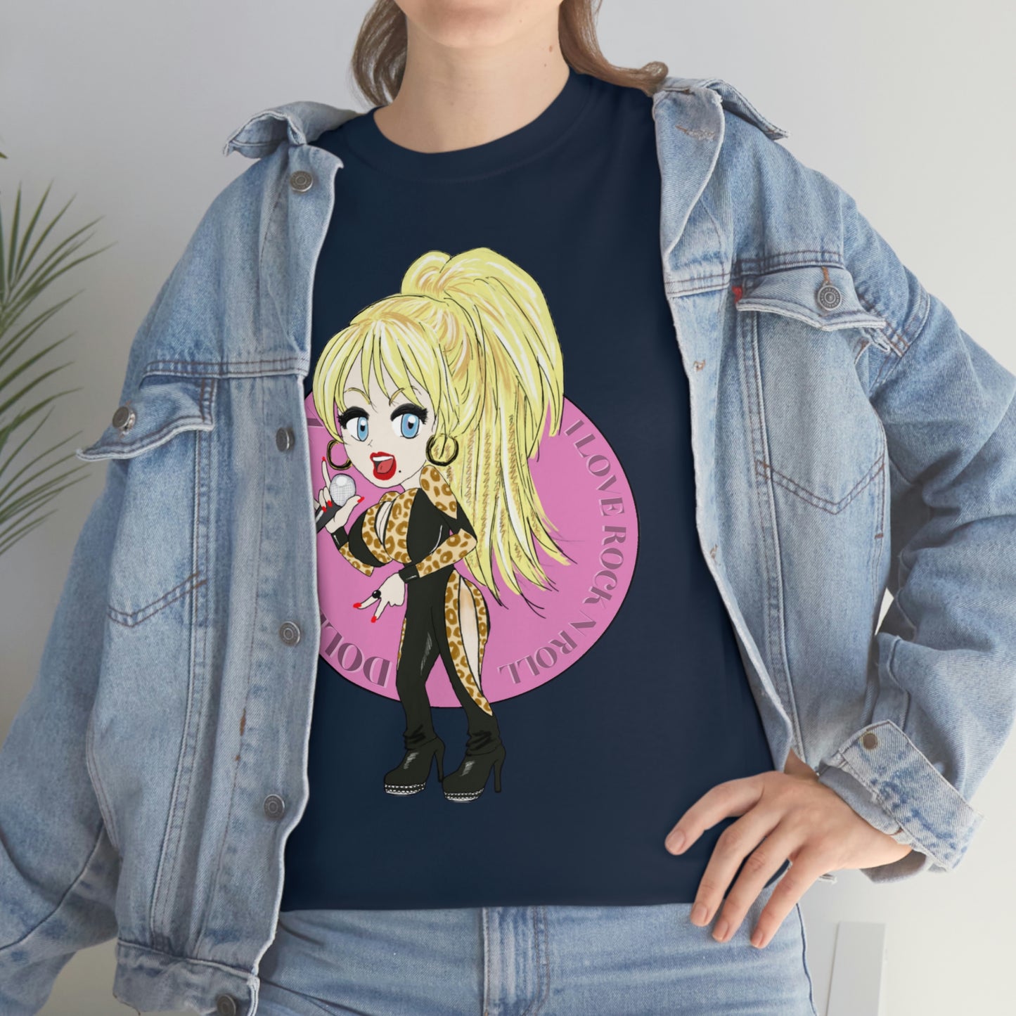 Dolly Parton ~I LOVE ROCK N ROLL Inspired Artwork ~Unisex Heavy Cotton Tee