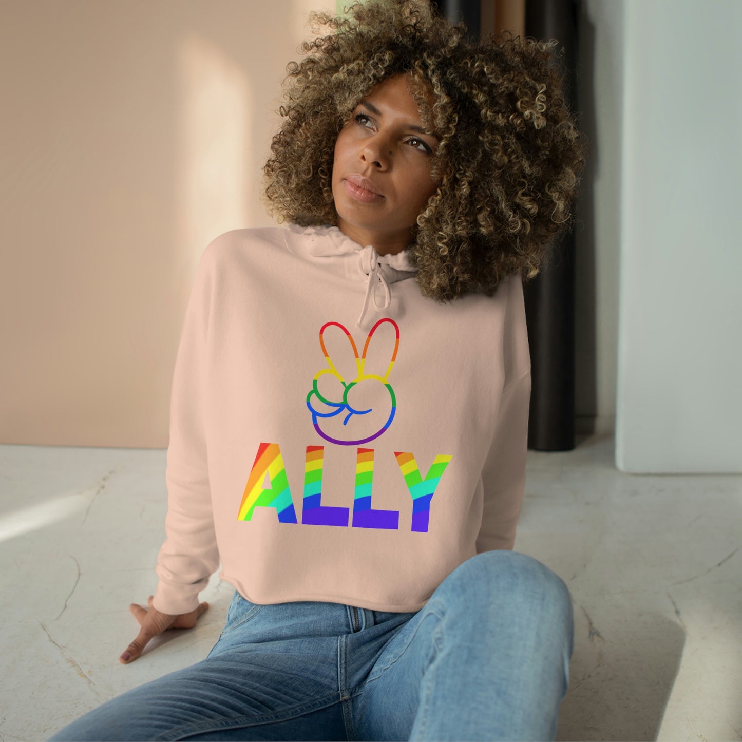 PRIDE ALLY Crop Hoodie