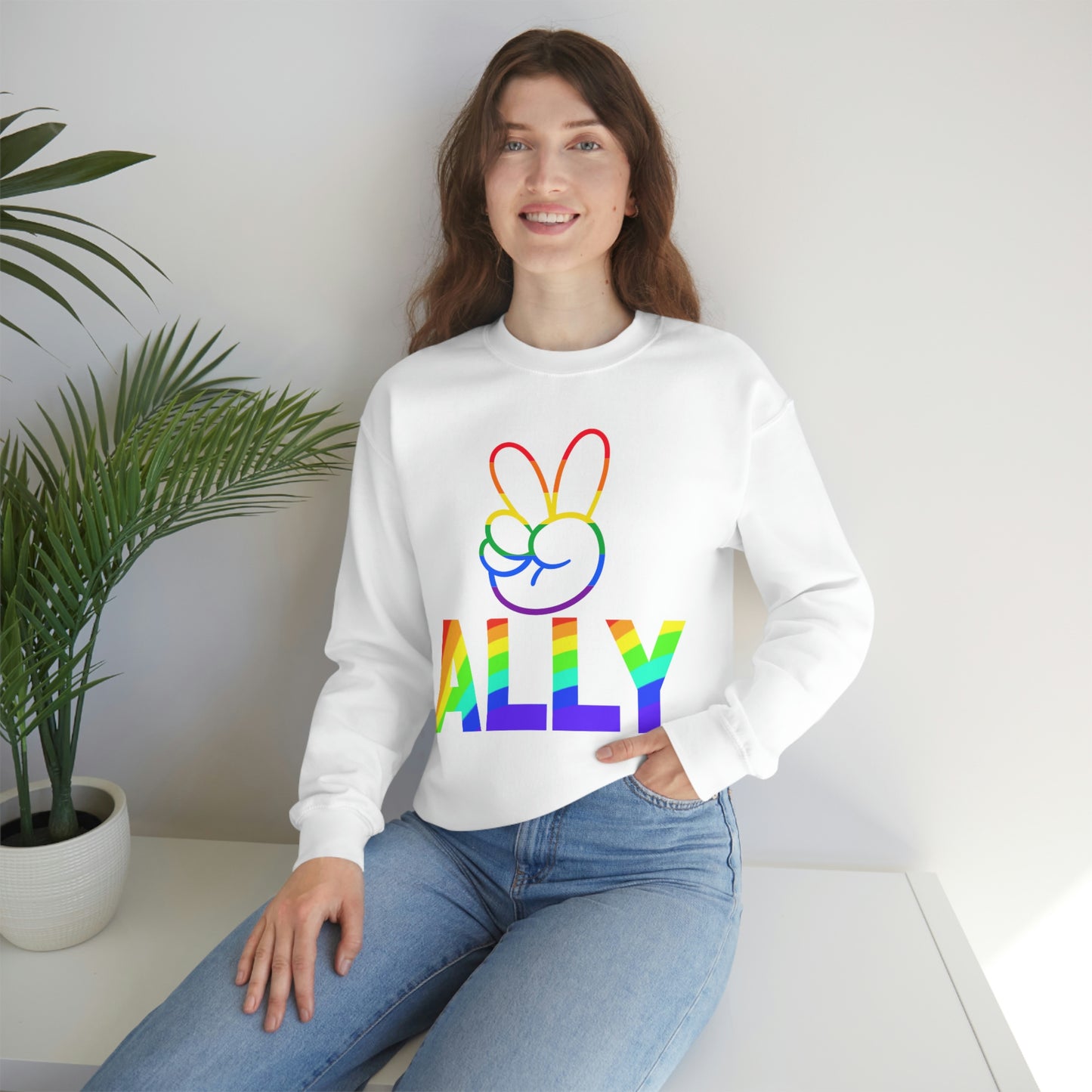 PRIDE ALLY Unisex Heavy Blend™ Crewneck Sweatshirt