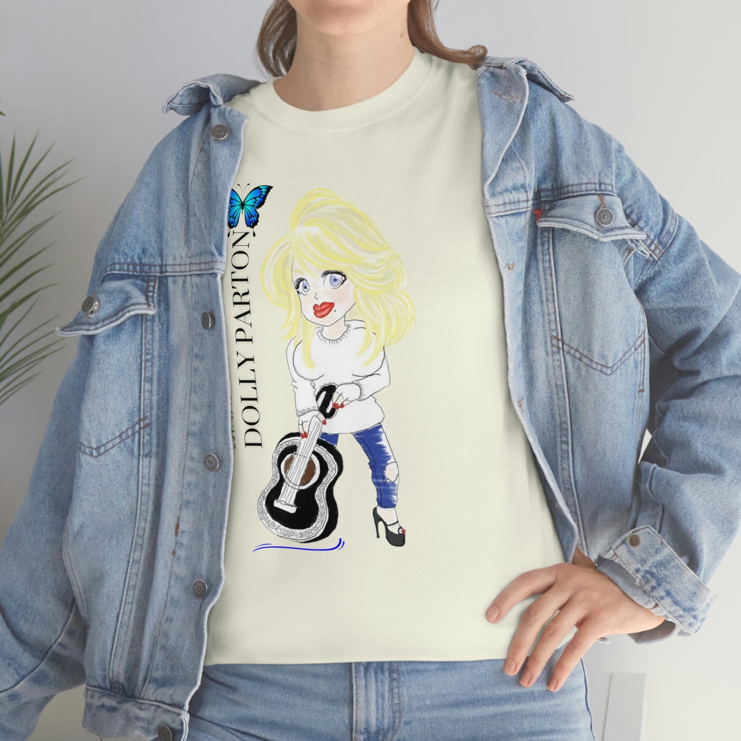 Artist Rendering of Dolly Parton   Unisex Heavy Cotton Tee