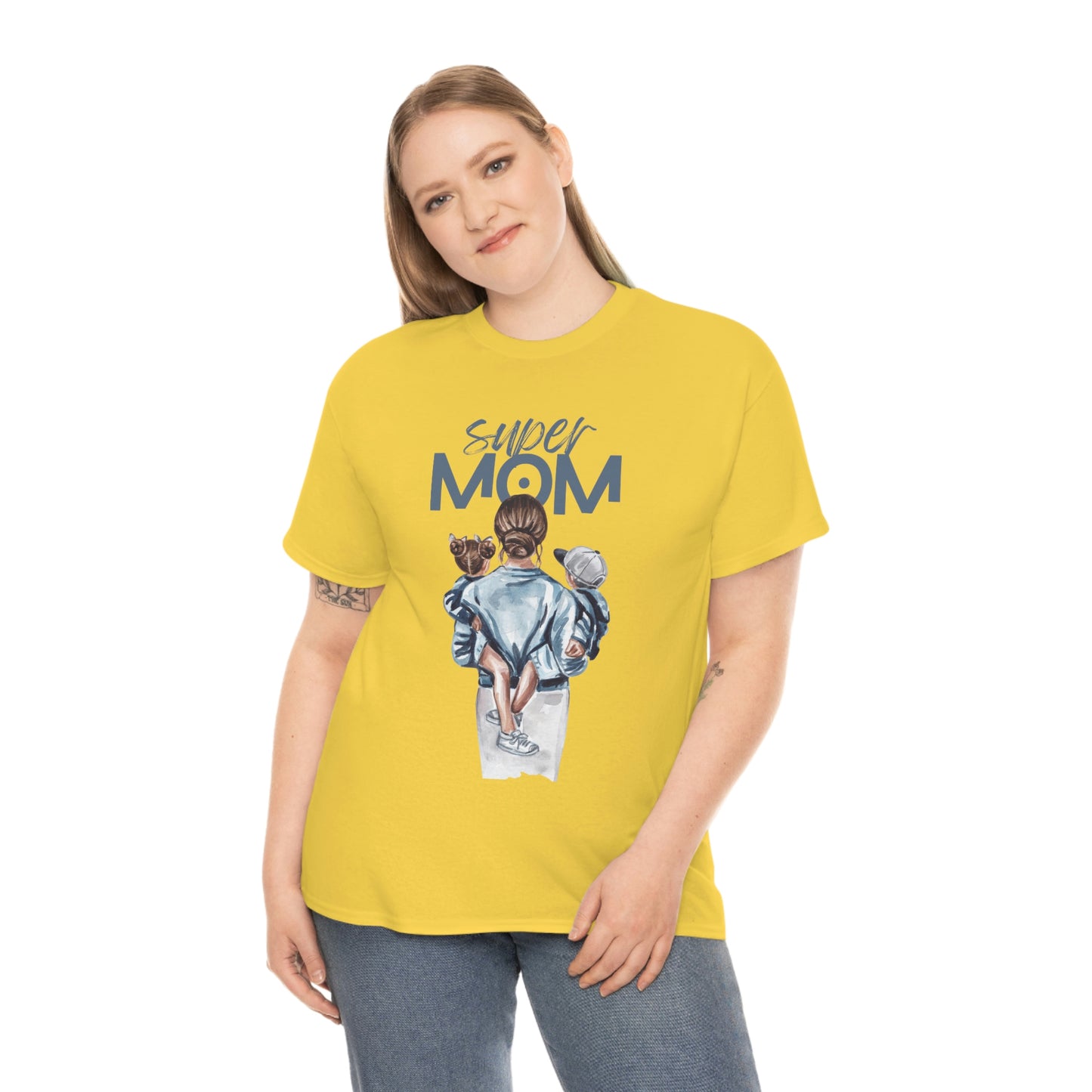 SUPER MOM Unisex Heavy Cotton Tee