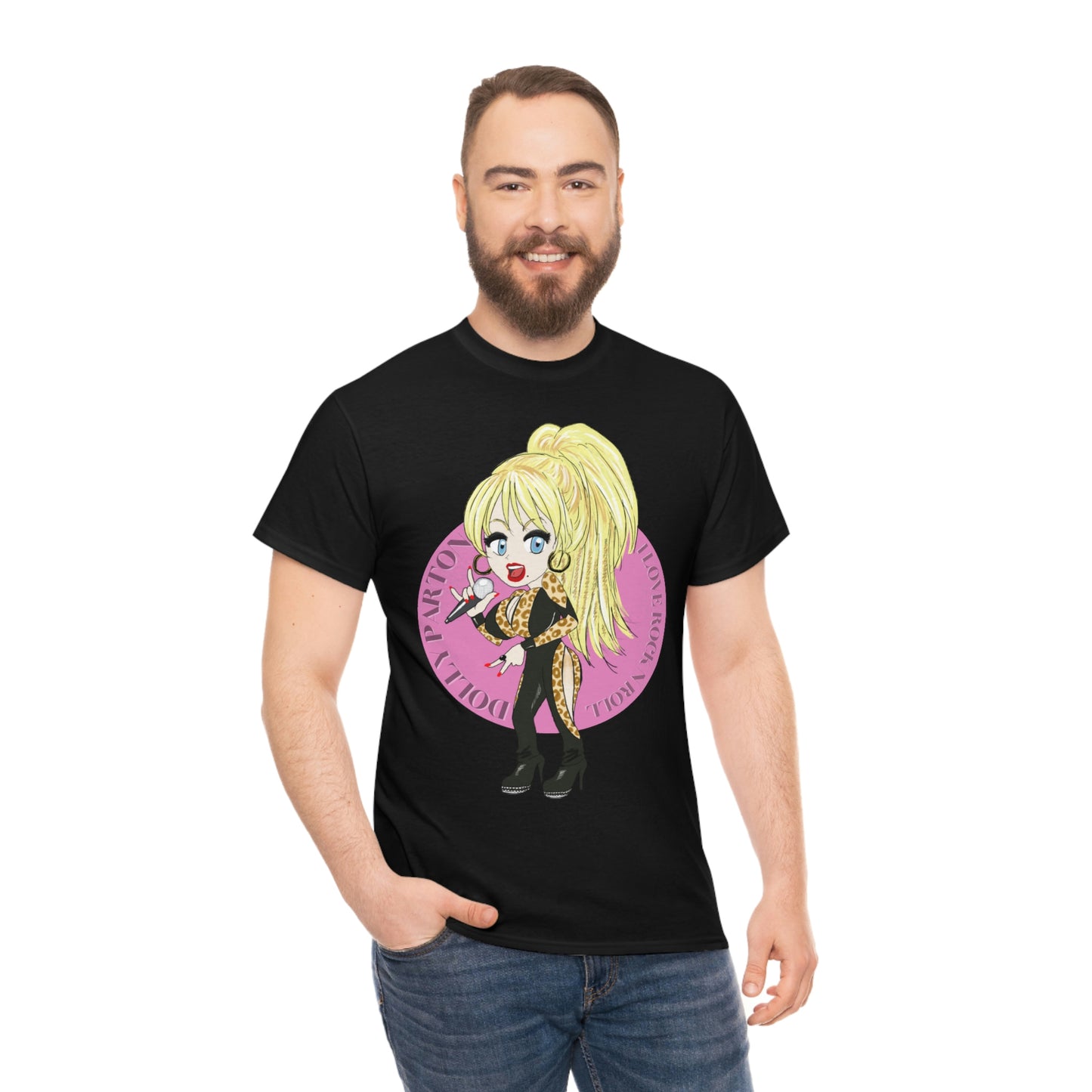 Dolly Parton ~I LOVE ROCK N ROLL Inspired Artwork ~Unisex Heavy Cotton Tee