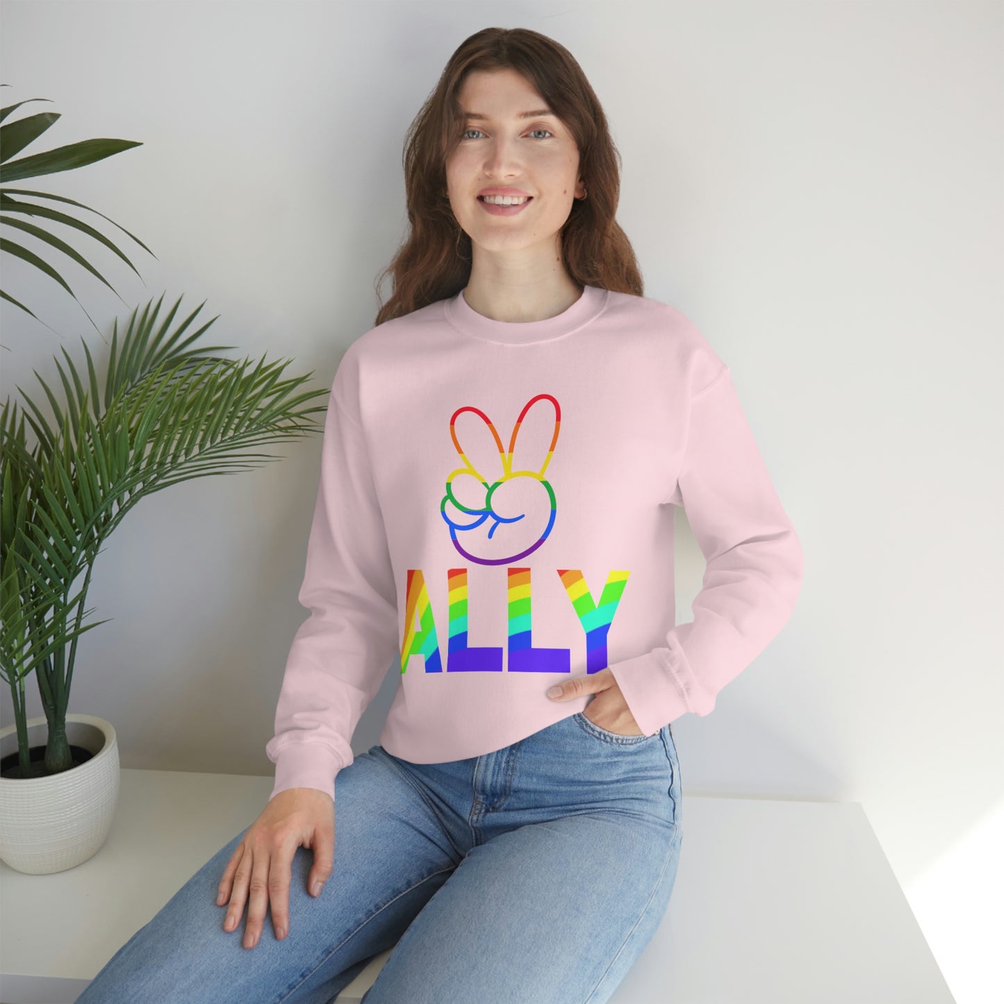 PRIDE ALLY Unisex Heavy Blend™ Crewneck Sweatshirt