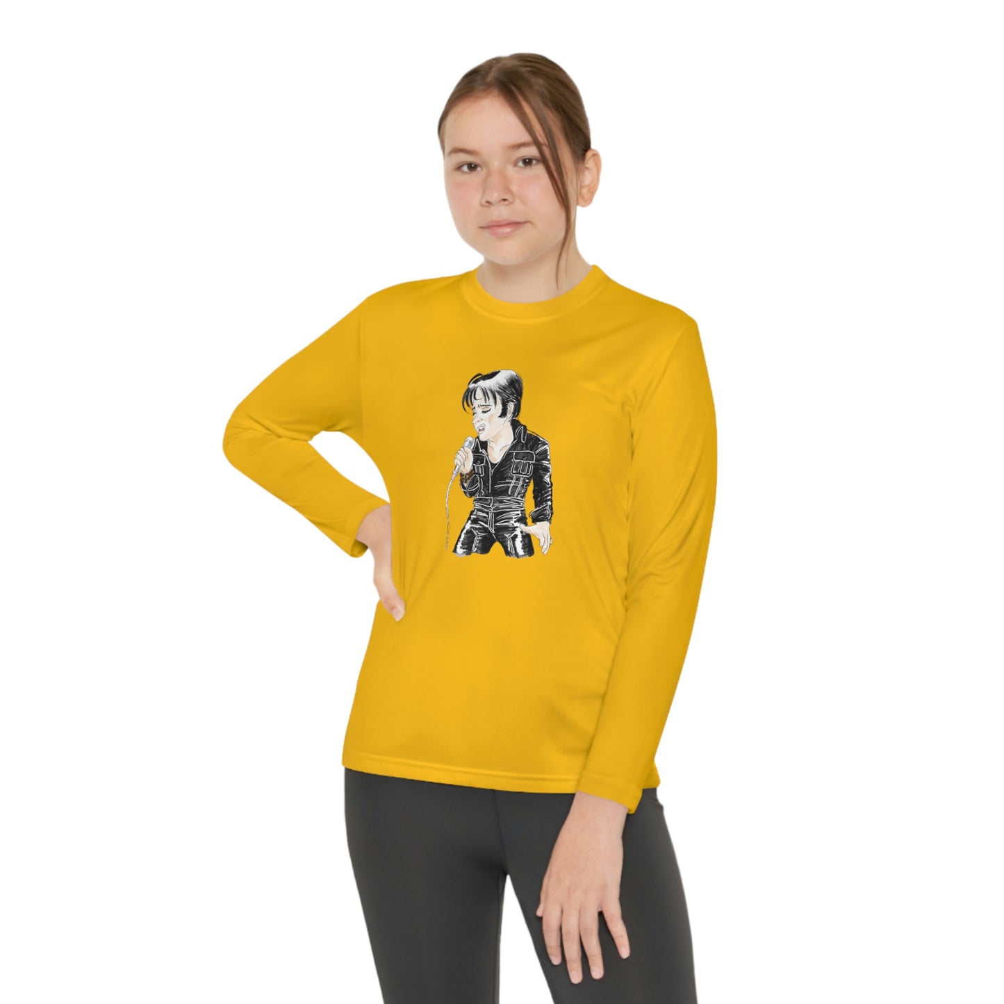 Artist Rendering of ELVIS ~ Youth Long Sleeve Competitor Tee