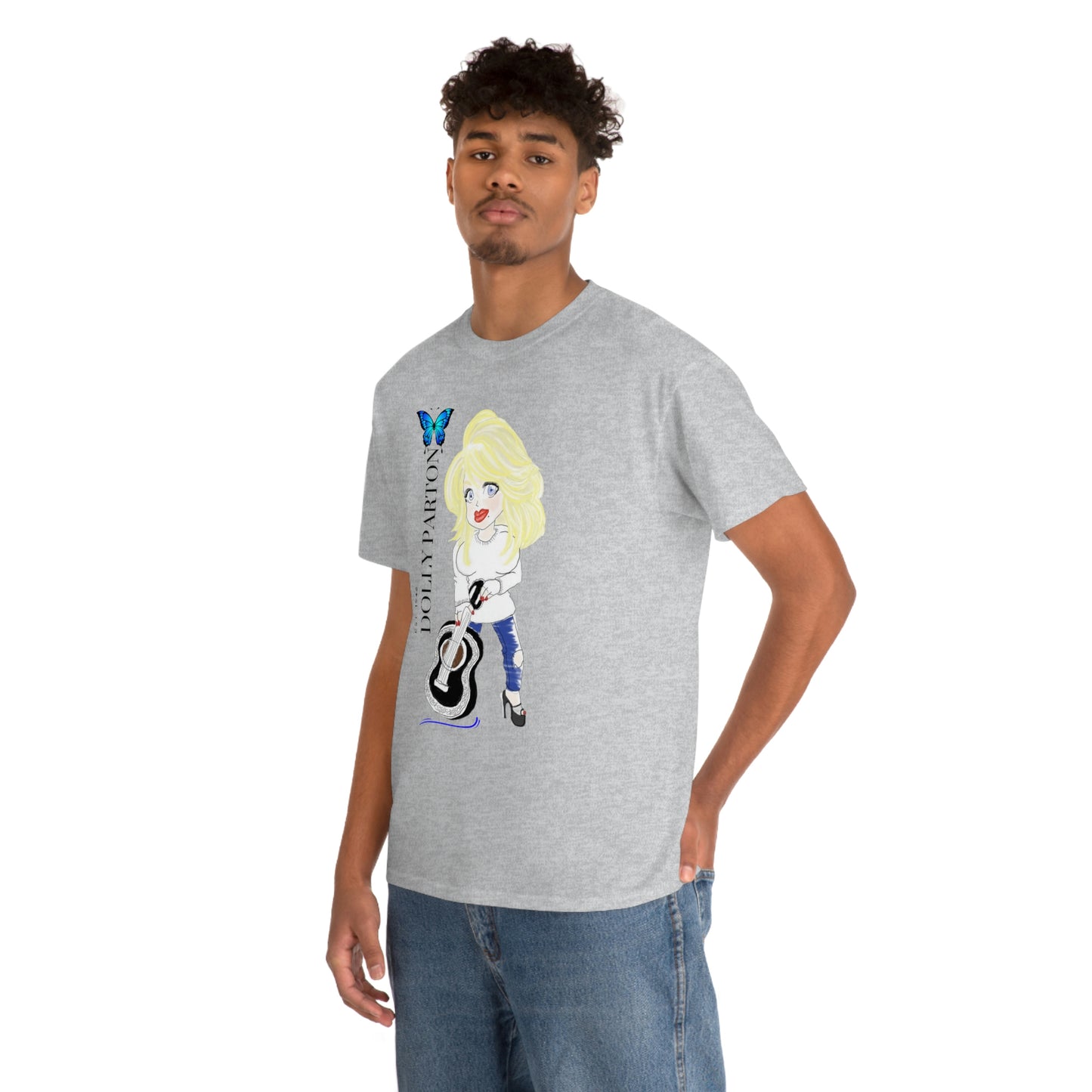 Artist Rendering of Dolly Parton   Unisex Heavy Cotton Tee