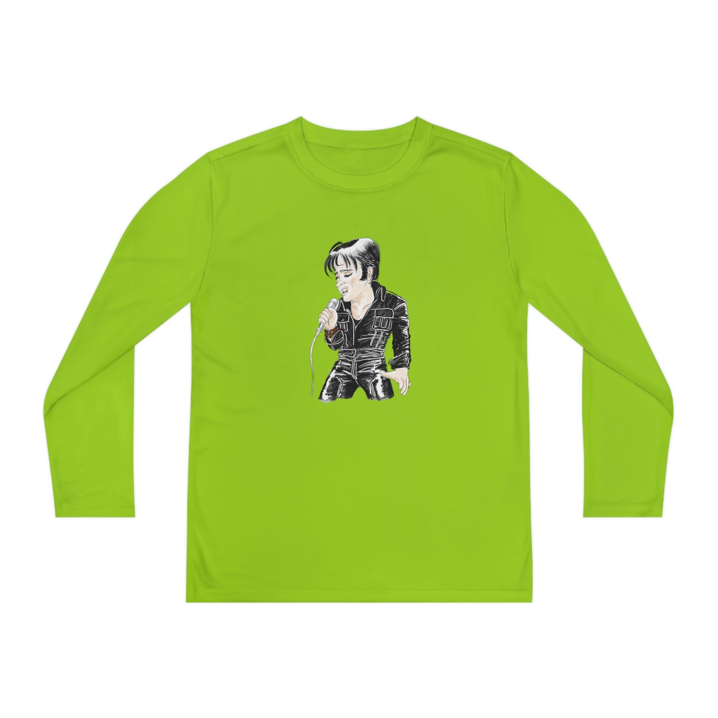 Artist Rendering of ELVIS ~ Youth Long Sleeve Competitor Tee