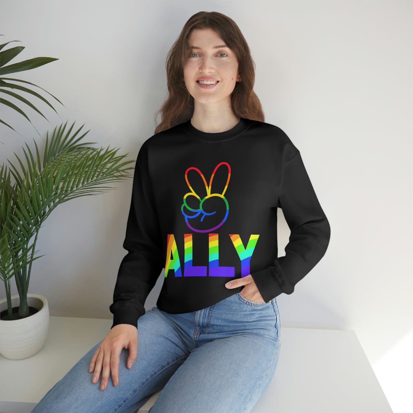 PRIDE ALLY Unisex Heavy Blend™ Crewneck Sweatshirt