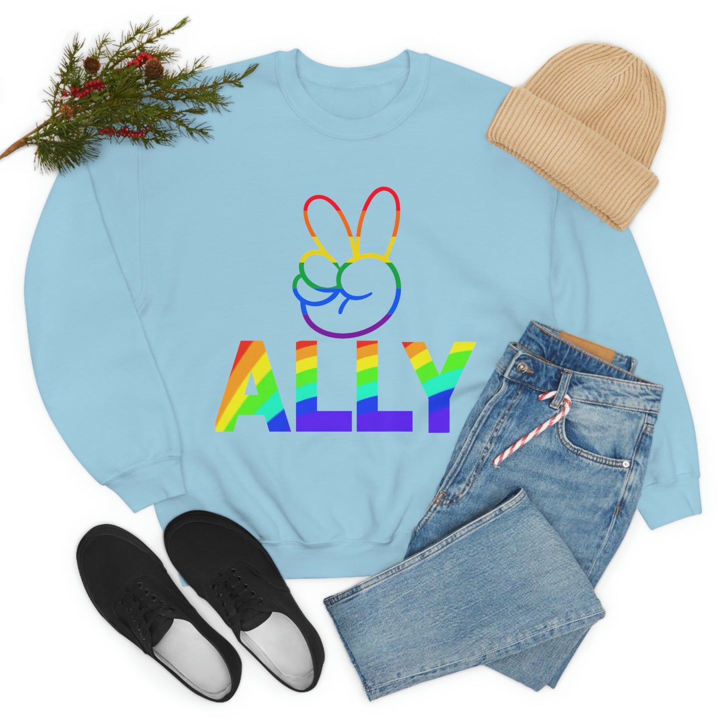 PRIDE ALLY Unisex Heavy Blend™ Crewneck Sweatshirt