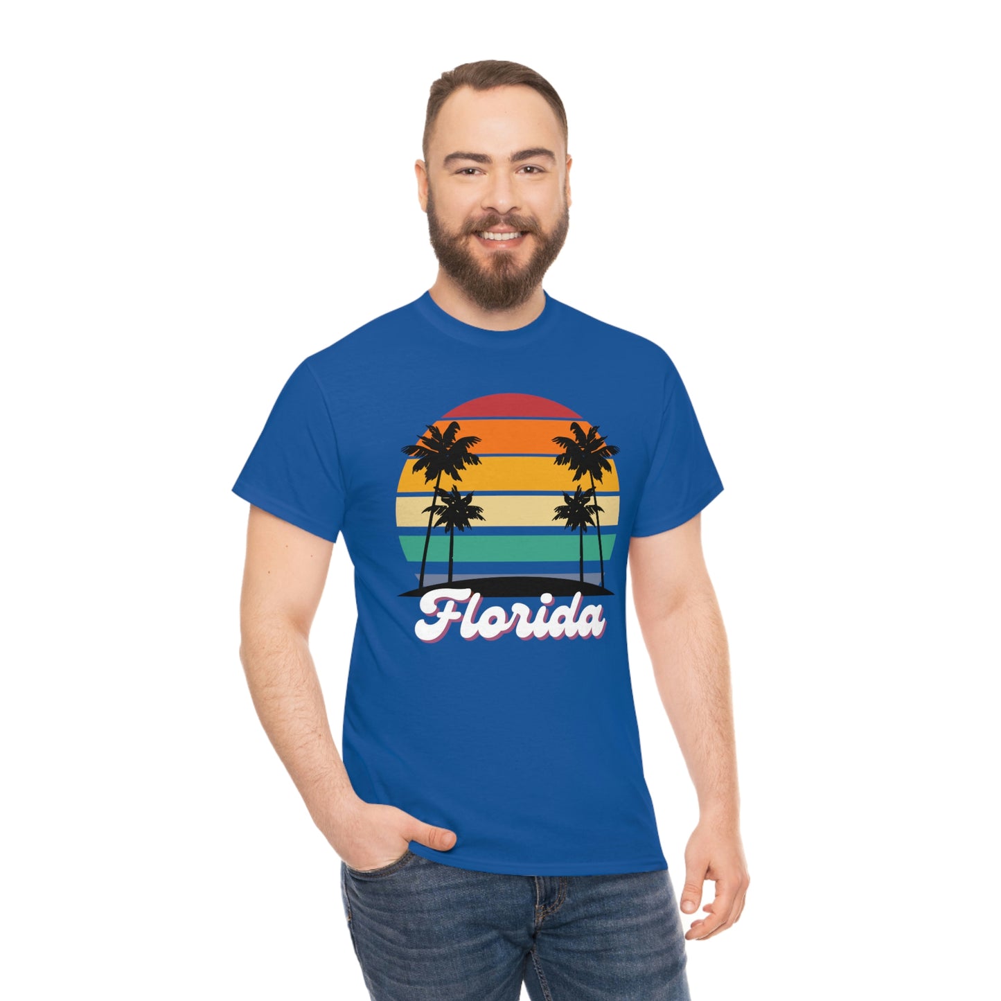 FLORIDA RETRO BEACH Unisex Heavy Cotton Tee