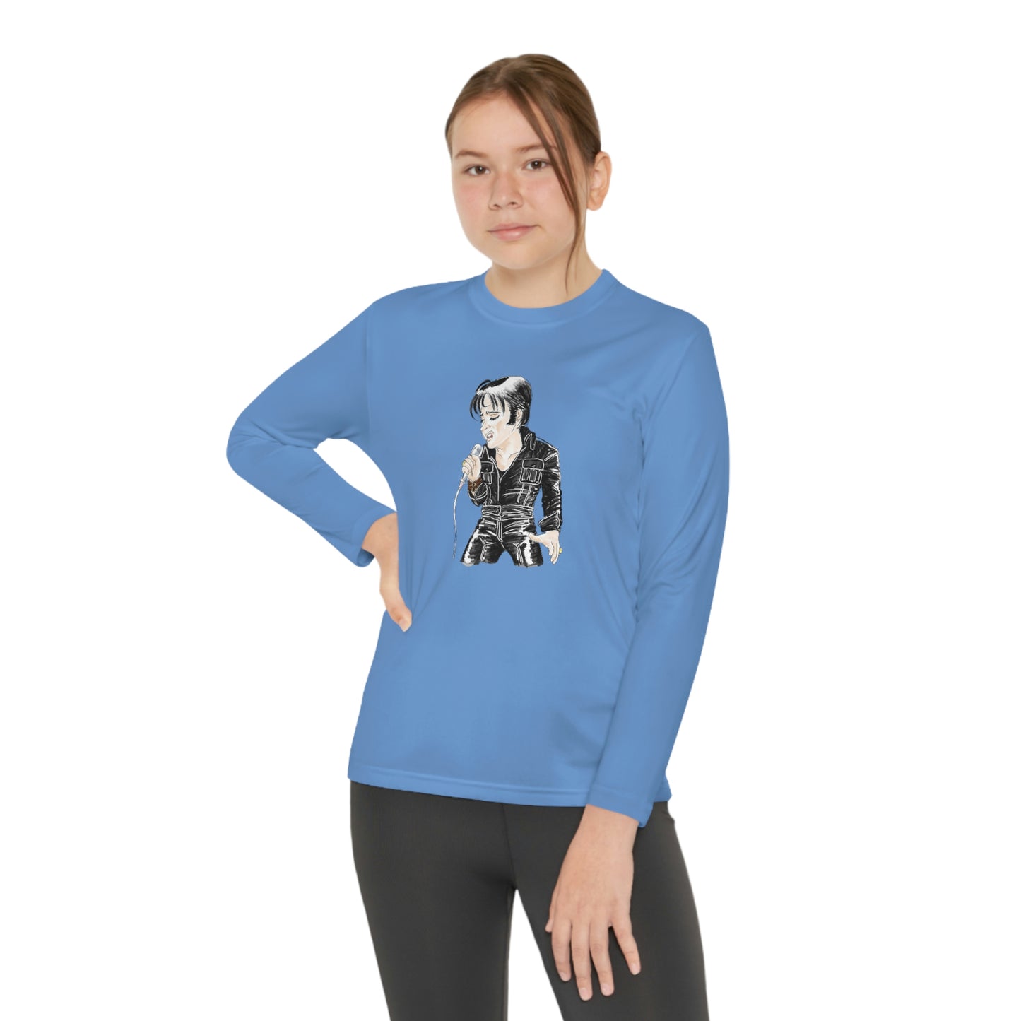 Artist Rendering of ELVIS ~ Youth Long Sleeve Competitor Tee