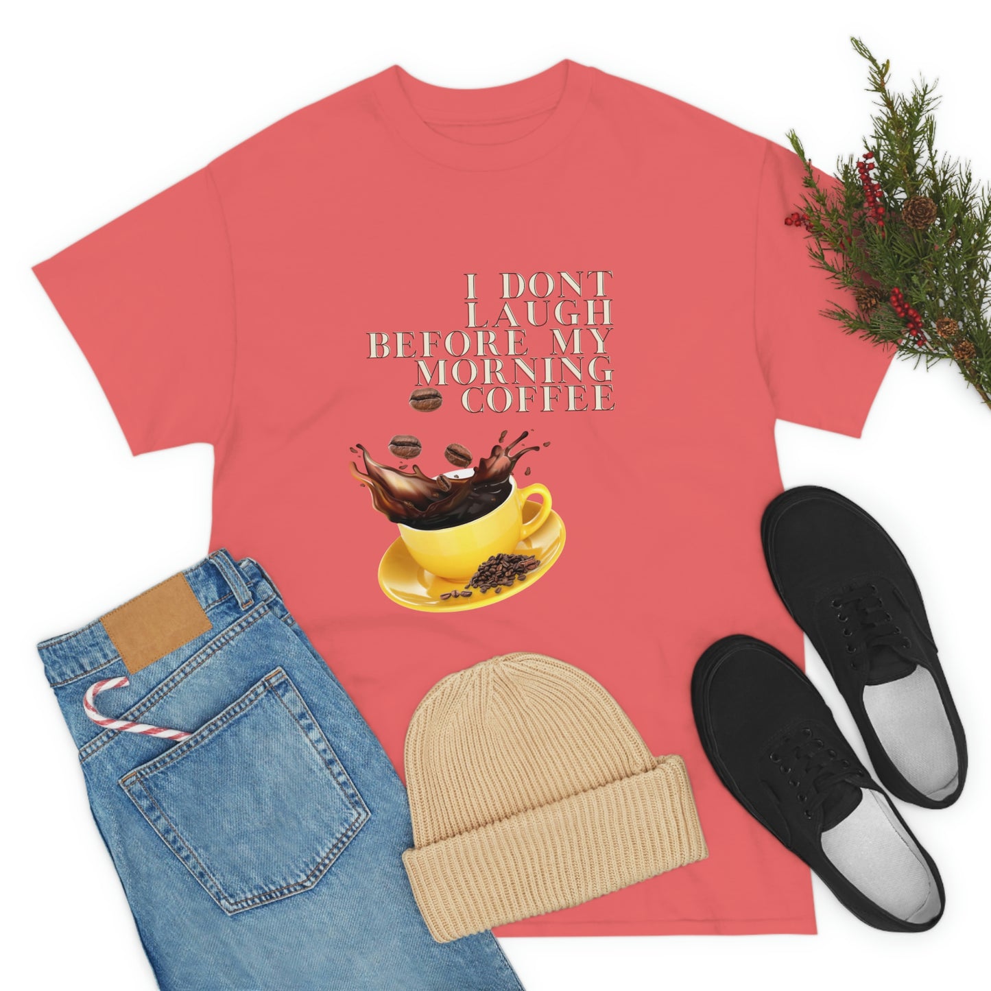 "Not before my morning Coffee" Unisex Heavy Cotton Tee