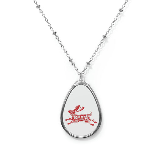 YEAR OF THE RABBIT ~ Oval Necklace