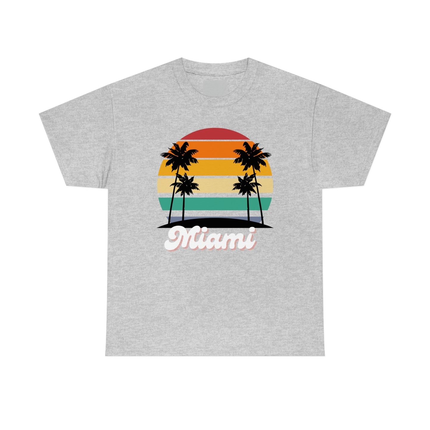 Retro Miami Beach Unisex Heavy Cotton Tee