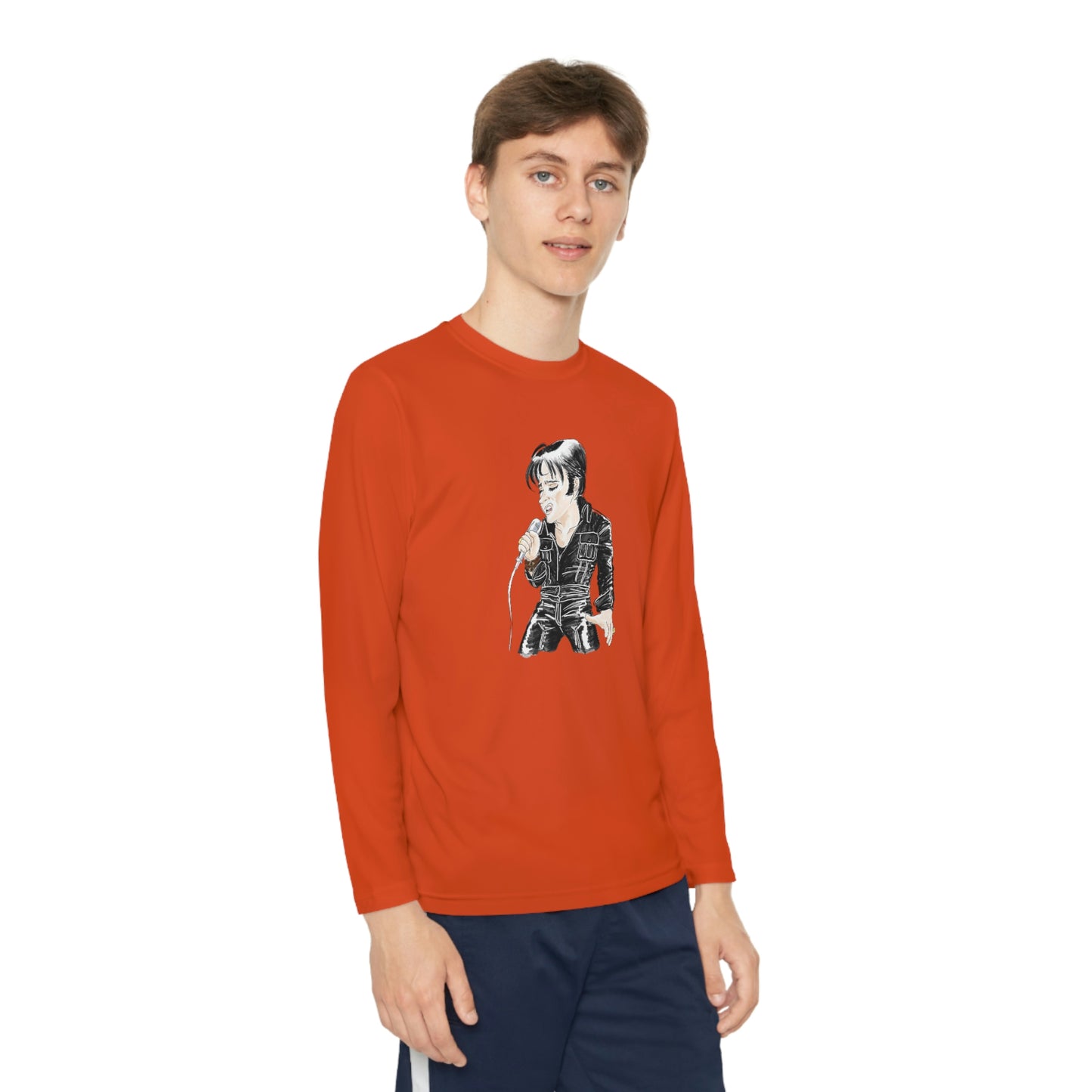 Artist Rendering of ELVIS ~ Youth Long Sleeve Competitor Tee