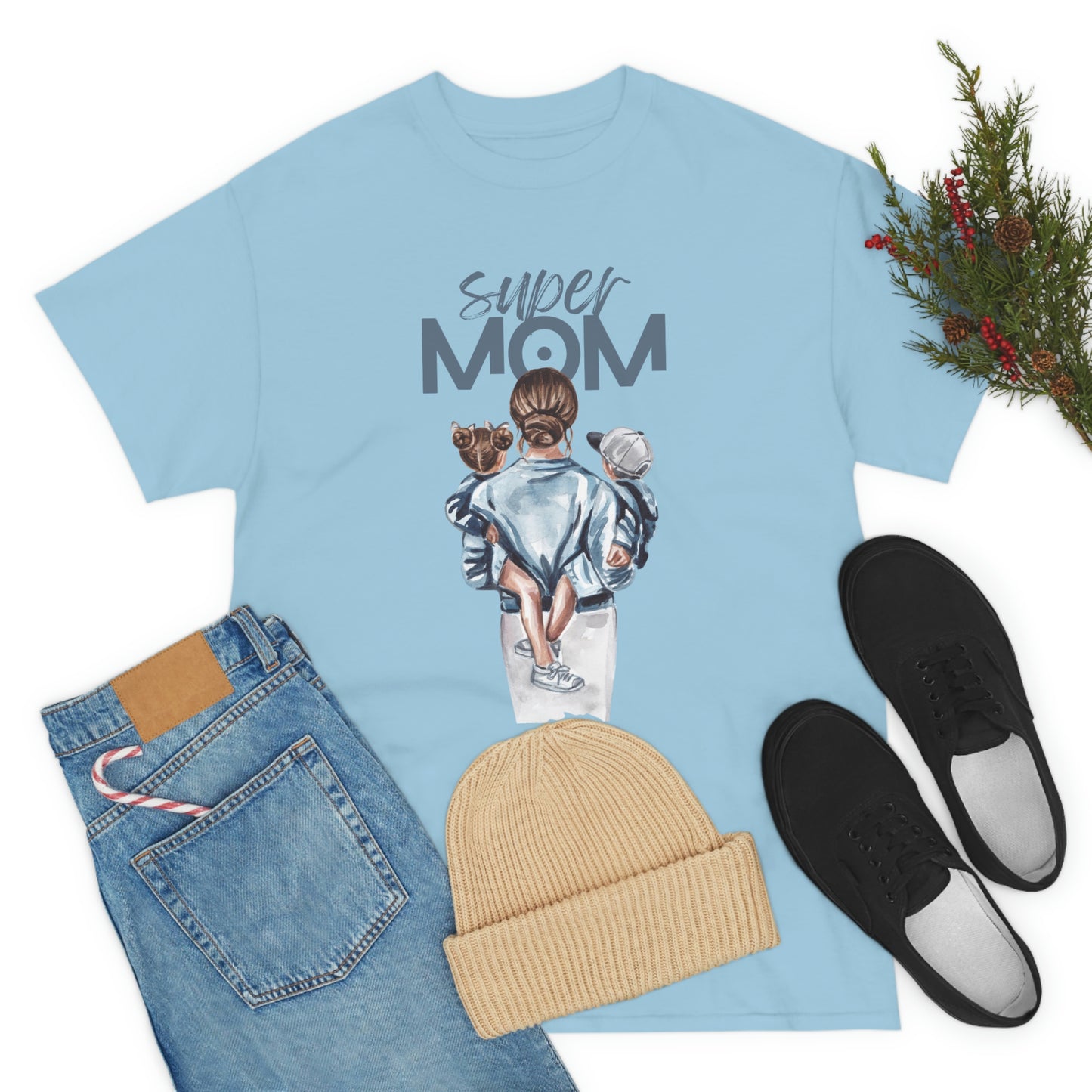 SUPER MOM Unisex Heavy Cotton Tee