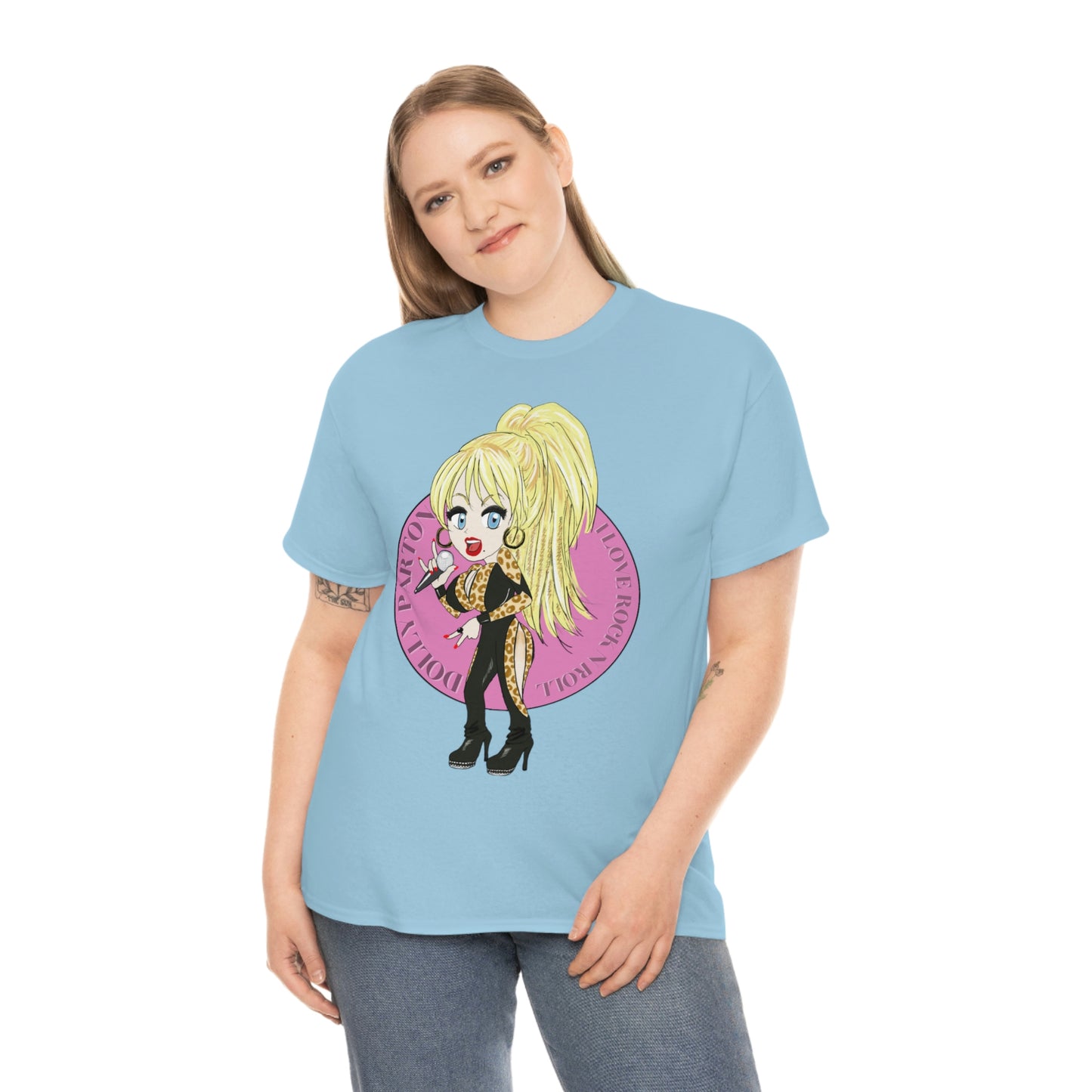 Dolly Parton ~I LOVE ROCK N ROLL Inspired Artwork ~Unisex Heavy Cotton Tee