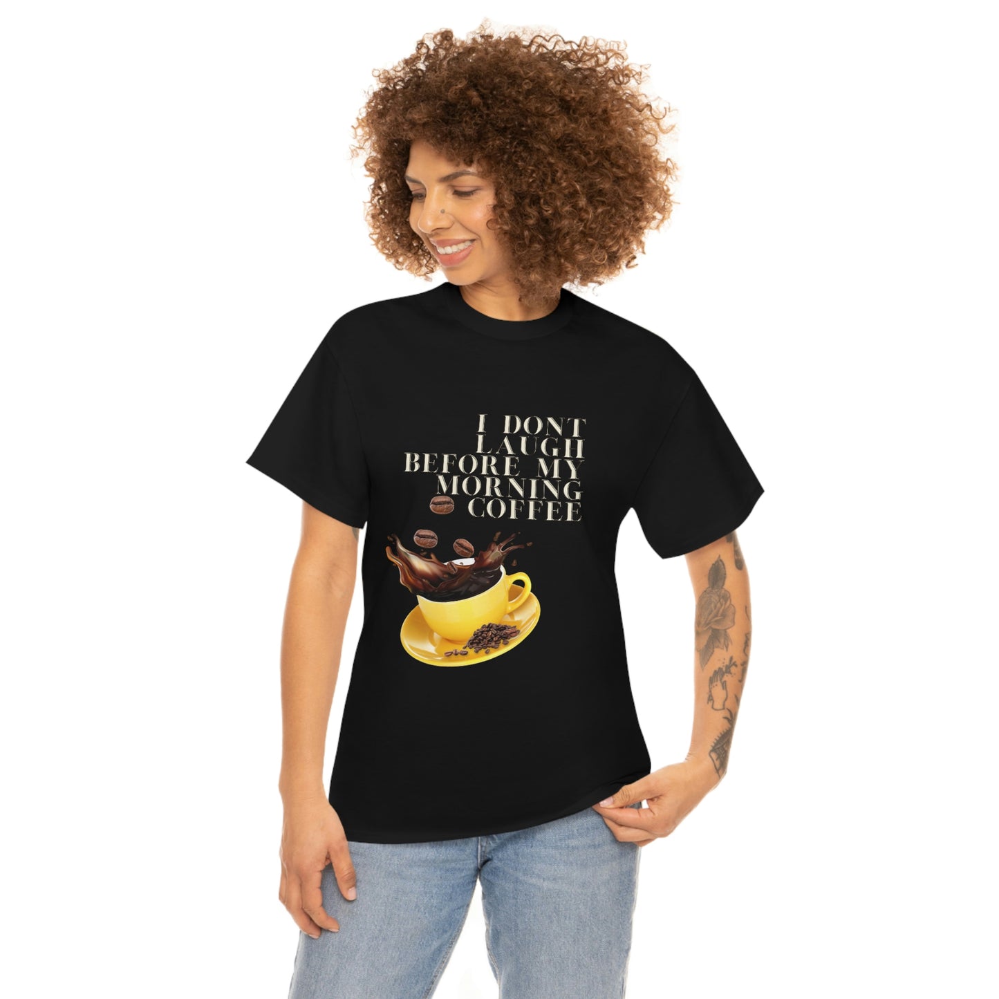 "Not before my morning Coffee" Unisex Heavy Cotton Tee