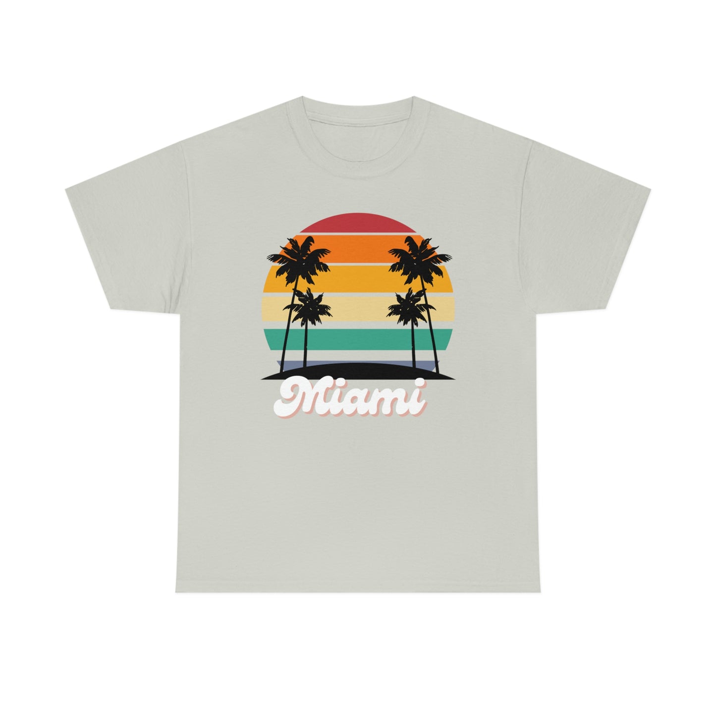 Retro Miami Beach Unisex Heavy Cotton Tee