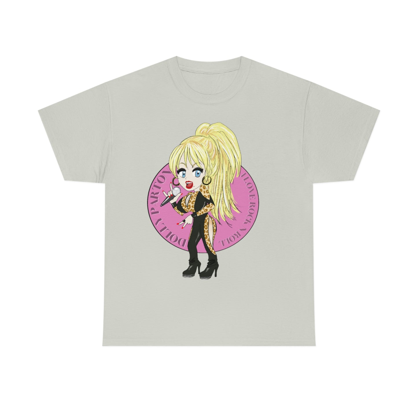 Dolly Parton ~I LOVE ROCK N ROLL Inspired Artwork ~Unisex Heavy Cotton Tee