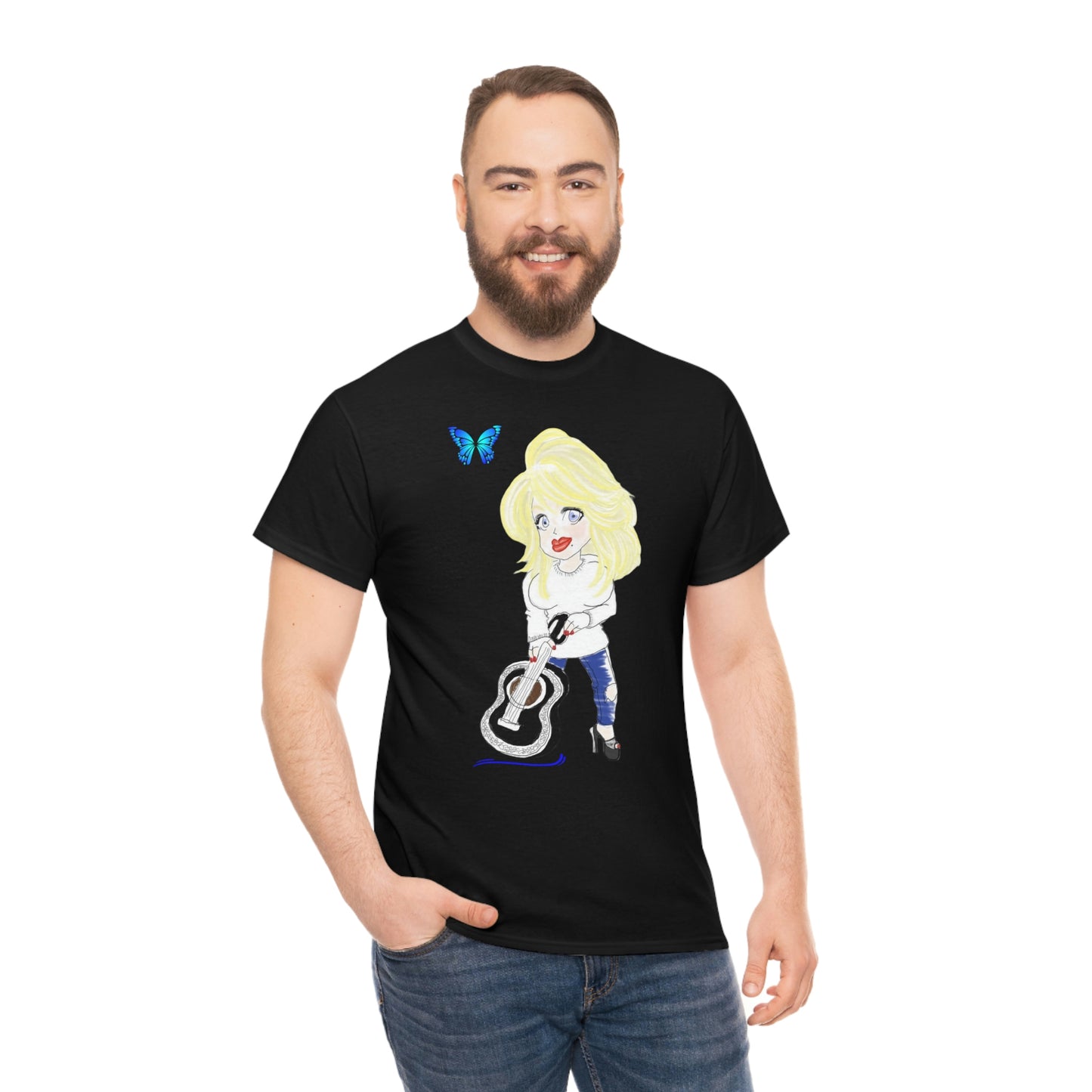 Artist Rendering of Dolly Parton   Unisex Heavy Cotton Tee