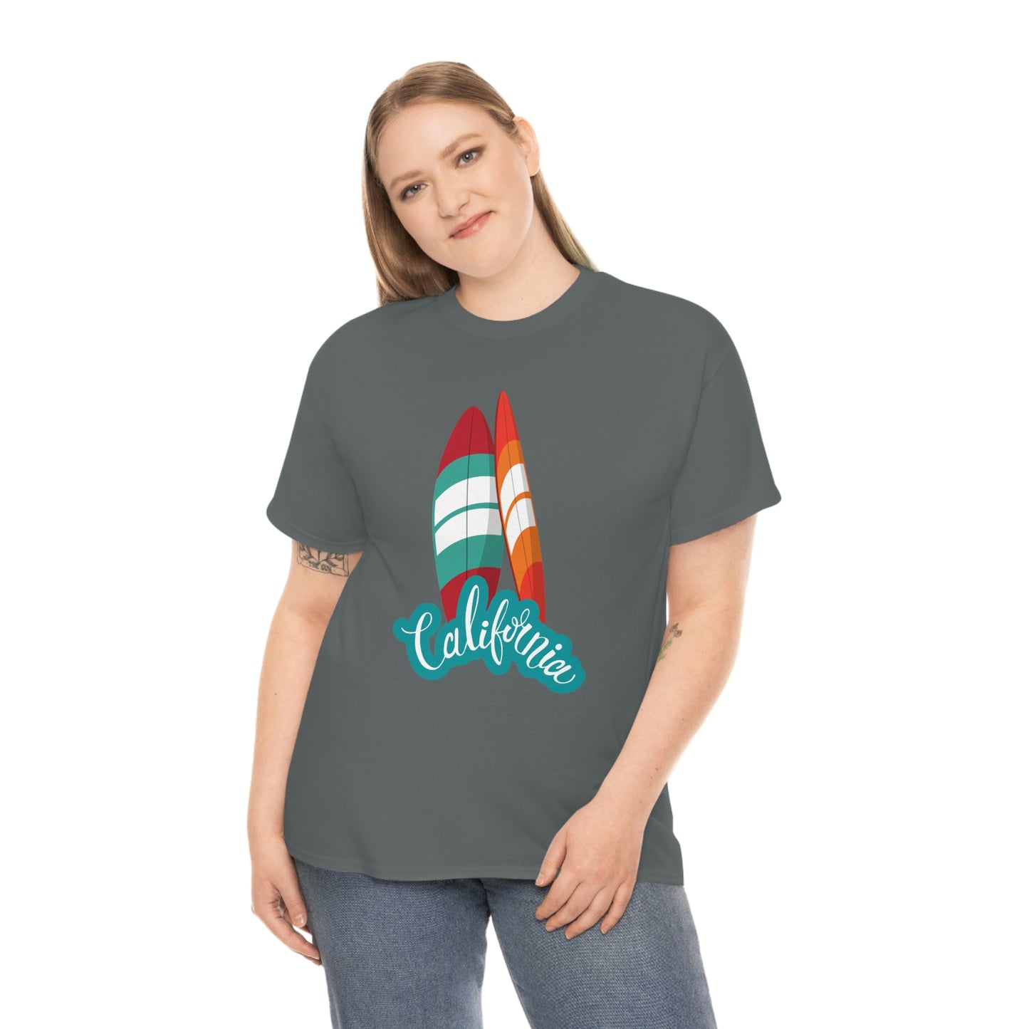 CALIFORNIA SURFS UP Unisex Heavy Cotton Tee