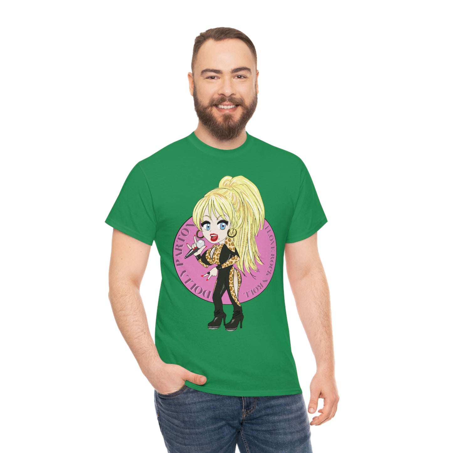 Dolly Parton ~I LOVE ROCK N ROLL Inspired Artwork ~Unisex Heavy Cotton Tee