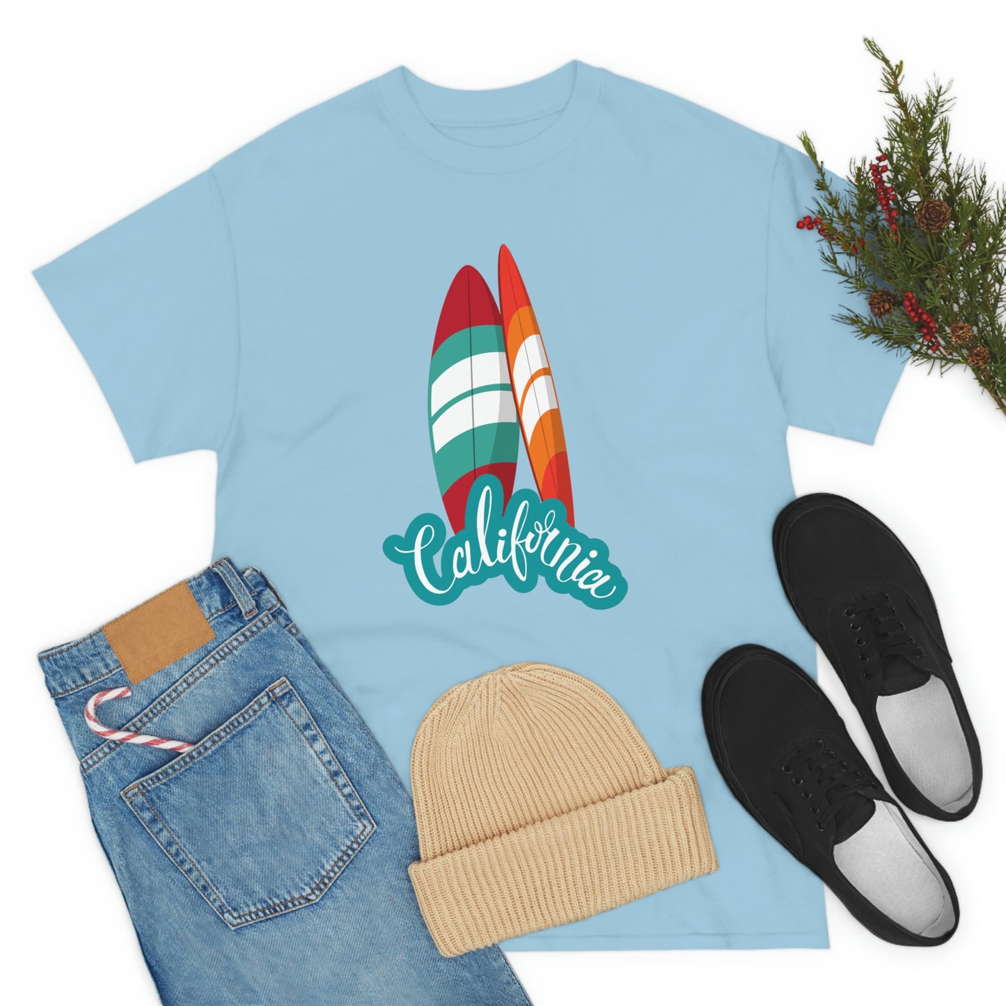 CALIFORNIA SURFS UP Unisex Heavy Cotton Tee