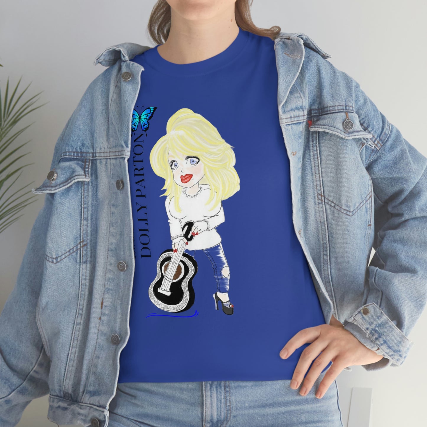 Artist Rendering of Dolly Parton   Unisex Heavy Cotton Tee