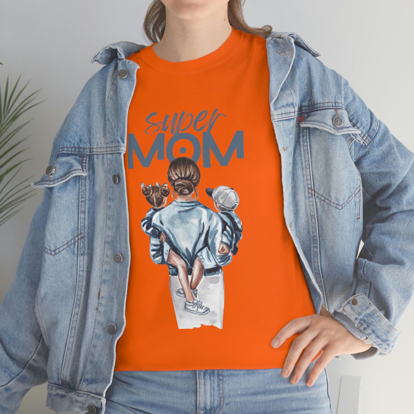 SUPER MOM Unisex Heavy Cotton Tee