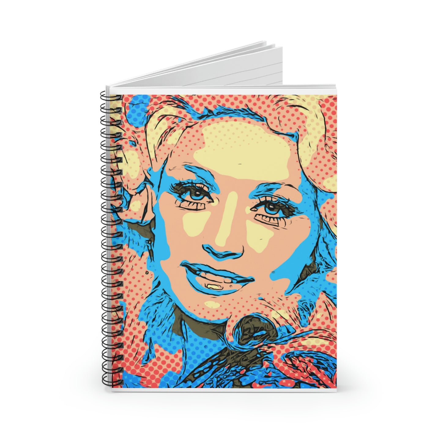 DOLLY PARTON ~ Retro Art Spiral Notebook - Ruled Line